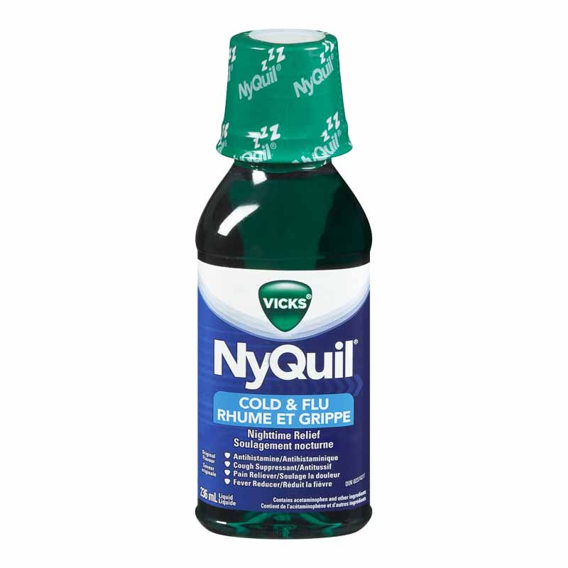 Vicks Nyquil Liquid Cold and Flu-Night Relief - Beta Pharmac
