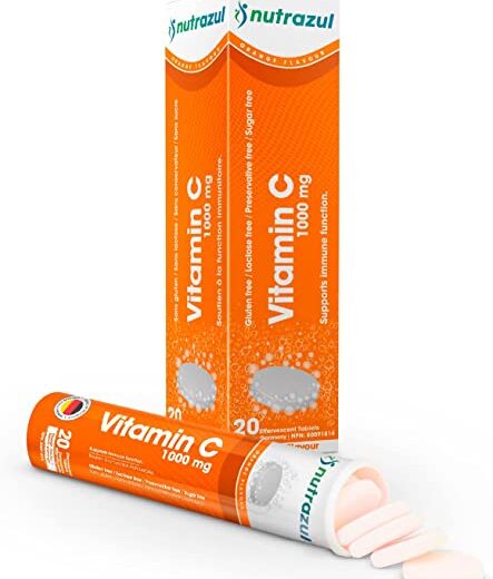 Nutrazul Vitamin C 1000mg Effervescent Tablets (20)