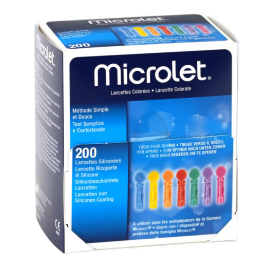 Microlet Coloured Lancets - 200 pieces