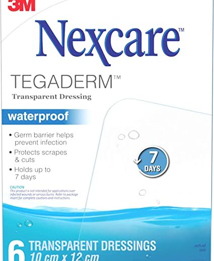 Nexcare Tegaderm Waterproof Transparent Dressing, 6 Count