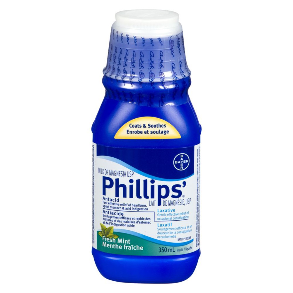 Antacid fresh mint liquid 350 mL Phillips - Beta Pharmacy