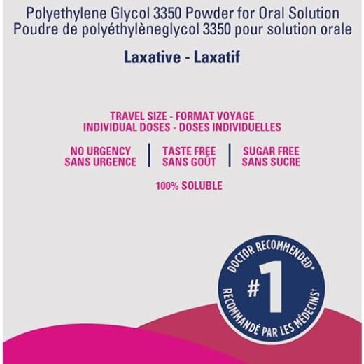 Lax-A-Day Laxative Polyethylene Glycol Powder For Oral Solution 10 x 17g Sachets