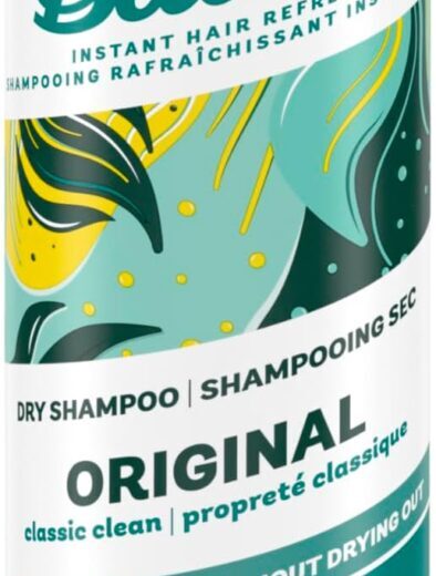 Batiste Dry Shampoo Original 200ml, Instantly Refresh Hair, Absorbs Oil & Grease, Waterless Formula for Added Hair Texture and Body
