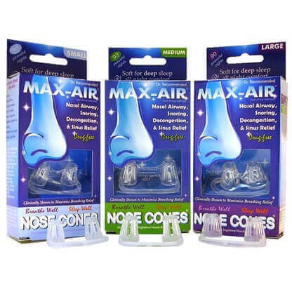 Max-Air Nose Cones – Stop Snoring and Relieve Nighttime Nasal Airway Obstructions 45 NIGHT SUPPLY