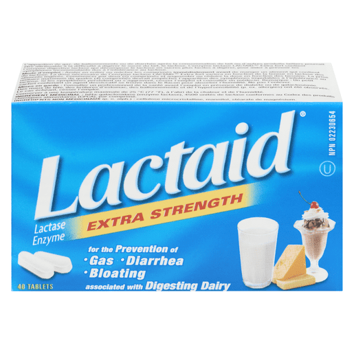 Lactaid Extra Strength Lactase Enzyme 40Tablets