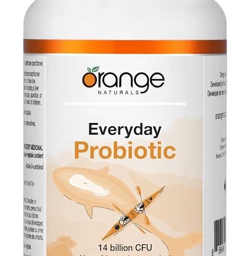 Orange Naturals - Everyday Probiotic Supplement 45 Caps 22-Day Supply - 14 Billion CFU Multistrain - Probiotic for Digestive Health, Gastrointestinal Relief and Gut Flora - Natural Shelf-Stable