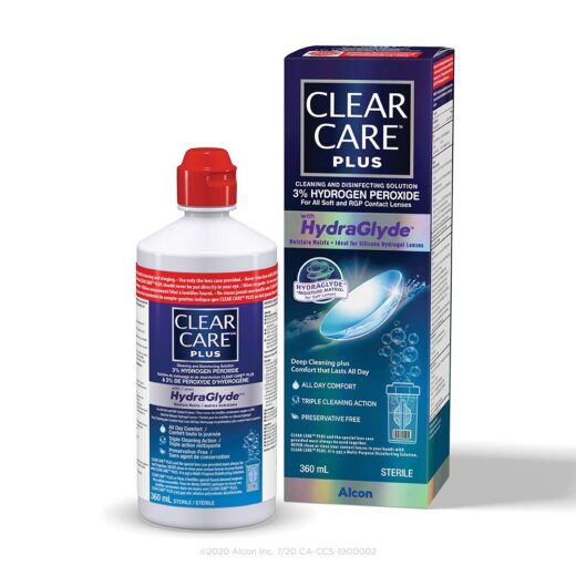 CLEAR CARE® Plus With HydraGlyde Contact Lens Solution,  Cleaning & Disinfecting Solution With Hydrogen Peroxide