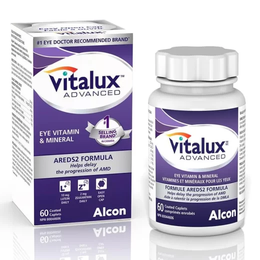 VITALUX® Advanced, Ocular Multivitamin, Age-Related Macular Degeneration Supplement with AREDS 2, AMD, 60 Capsules