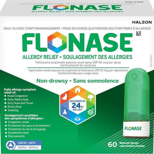 Flonase Allergy Relief Nasal Spray, 60 Metered Sprays