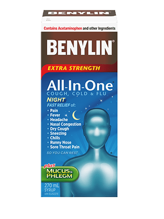 BENYLIN® Extra Strength All-In-One® Cold & Flu Night Syrup