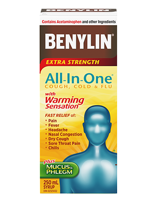 BENYLIN® Extra Strength All-In-One® Cold & Flu with Warming Sensation Syrup