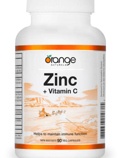 Orange Naturals Kids Zinc + Vitamin C, 90 Chewable Tablets, 90-Day Supply with 12mg Zinc & 100mg Vitamin C, Helps Build Immunity, Strong Bones and Teeth - Support Overall Wellness