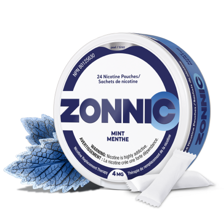 ZONNIC Nicotine Pouches Blue Peppermint Flavour 24 Nicotine Pouches Adult 18+