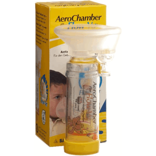AeroChamber Plus Flow-Vu yellow with mask 1-5 years (1 pc)
