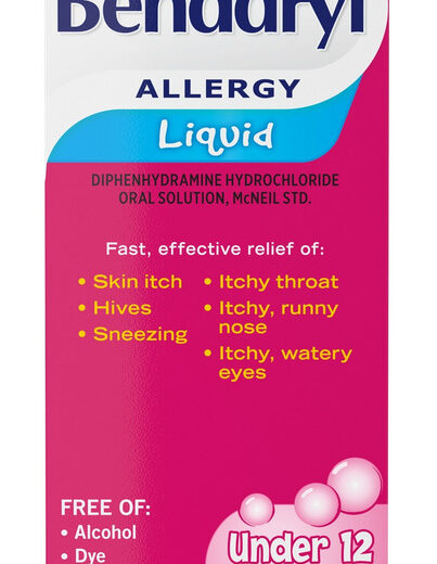 Children's Benadryl Allergy Liquid, Children -12 100 mL