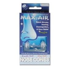Max-Air Nose Cones Anti-Snoring Airway Relief Clear Small 2/Pk 90 peaceful nights