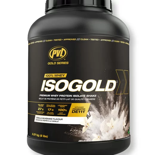 PVL ISOGOLD – Grass Fed - Premium Isolate 100% Whey Protein Shake Vanilla  ,908 g