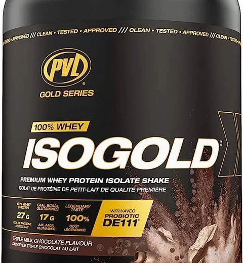 PVL ISOGOLD – Grass Fed – Premium Isolate 100% Whey Protein Shake Chocolate  ,908 g