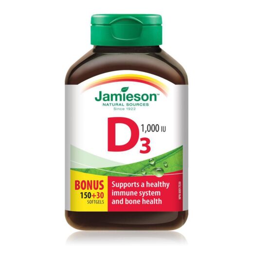 Jamieson Vitamin D3 1,000 IU Premium Softgels