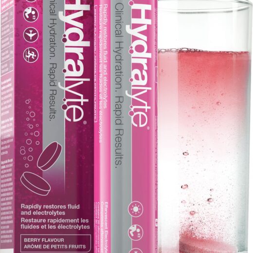 Hydralyte Effervescent Electrolyte Tablets - Berry Flavour 20 Dissolvable Tablets (10 Servings)