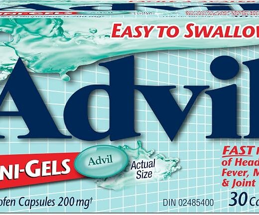 Advil Regular Strength Ibuprofen Pain Relief Mini-Gels, Fast Acting Pain Relief for Migraine, Arthritis, Back, Neck, Joint, and Muscle Relief, 200mg (30 Count)