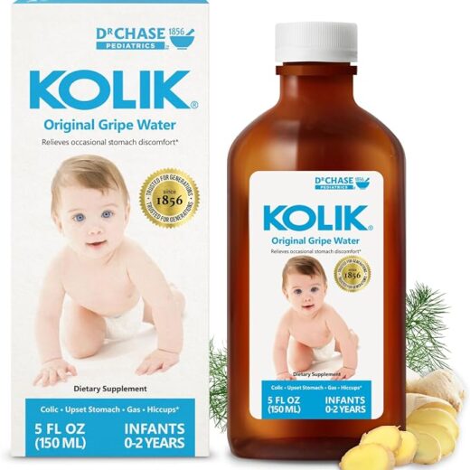 r. Chase Pediatrics Kolik Original Gripe Water - Colic Relief for Newborns & Infants - Safe, All Natural Gas Drops for Babies - Herbal Formula to Ease Digestive Discomfort & Fussiness, Made in Canada -150 ml