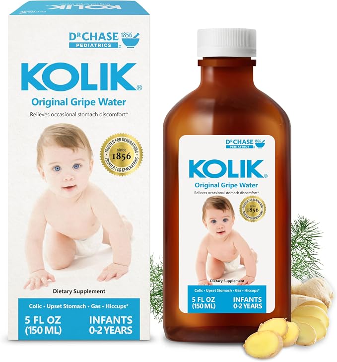 r. Chase Pediatrics Kolik Original Gripe Water - Colic Relief for Newborns & Infants - Safe, All Natural Gas Drops for Babies - Herbal Formula to Ease Digestive Discomfort & Fussiness, Made in Canada -150 ml