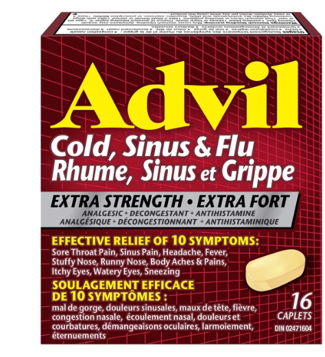 ADVIL COLD SINUS & FLU XST CAPS 16