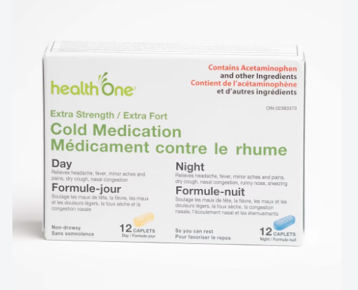 HEALTH ONE COLD&FLU D/N LIQ CAPS 12+12'S