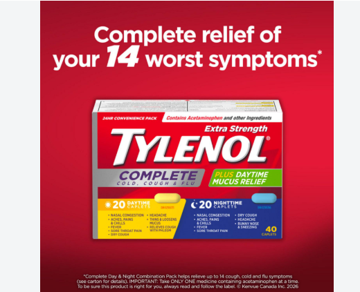 TYLENOL COMPLETE COUGH/COLD/FLU XST DAY/NIGHT20+20