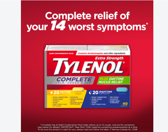 TYLENOL COMPLETE COUGH/COLD/FLU XST DAY/NIGHT20+20