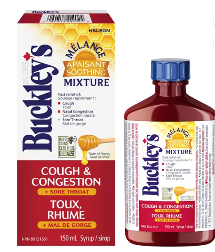 BUCKLEY'S SYR MIX+HONEY 150ML